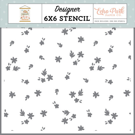 Echo Park Little Miss Floral Stencil (DBG305033) (OUTLET)