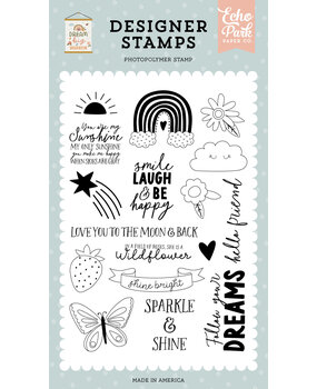 Echo Park She Is A Wildflower Designer Stamps (DBG305044) (OUTLET)