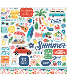 Echo Park Endless Summer 12x12 Inch Element Sticker (ES274014) (OUTLET)