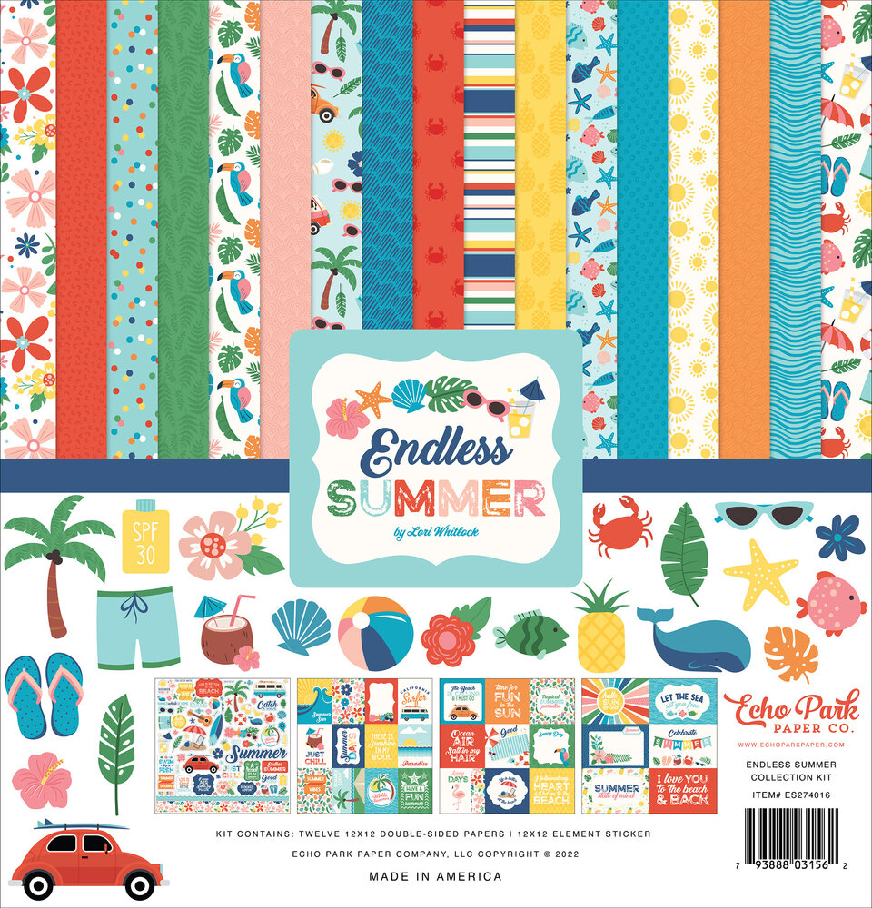 Echo Park Endless Summer 12x12 Inch Collection Kit (ES274016) (OUTLET)