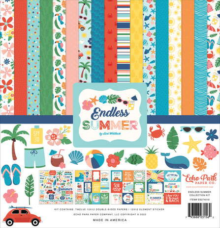 Echo Park Endless Summer 12x12 Inch Collection Kit (ES274016) (OUTLET)