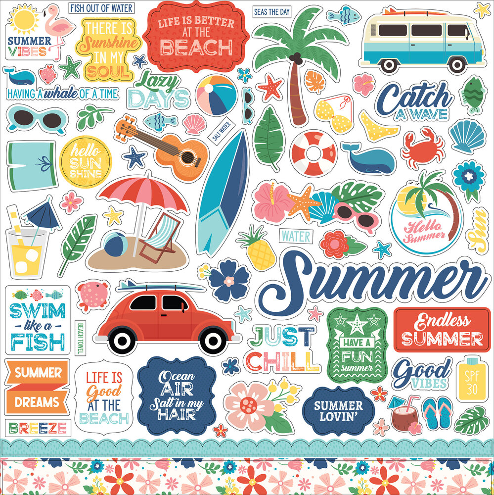 Echo Park Endless Summer 12x12 Inch Collection Kit (ES274016) (OUTLET)