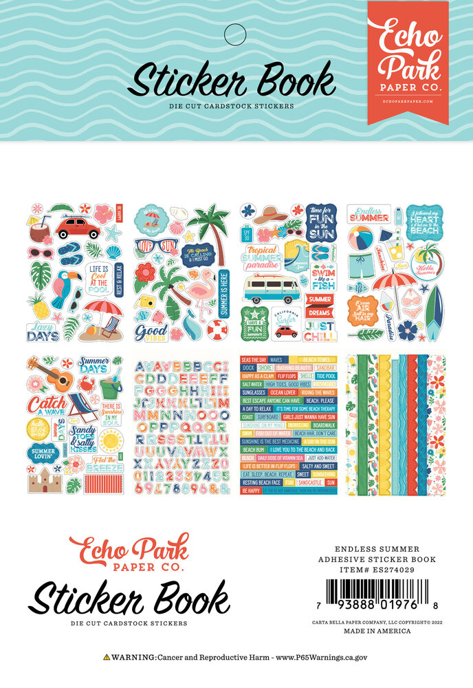 Echo Park Endless Summer Sticker Book (ES274029) (OUTLET)