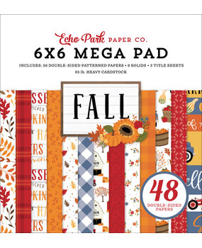 Echo Park Fall 6x6 Inch Cardmakers Mega Pad (FAL251031) (OUTLET)