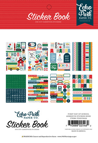 Echo Park First Day Of School Sticker Book (FDS276029) (OUTLET)