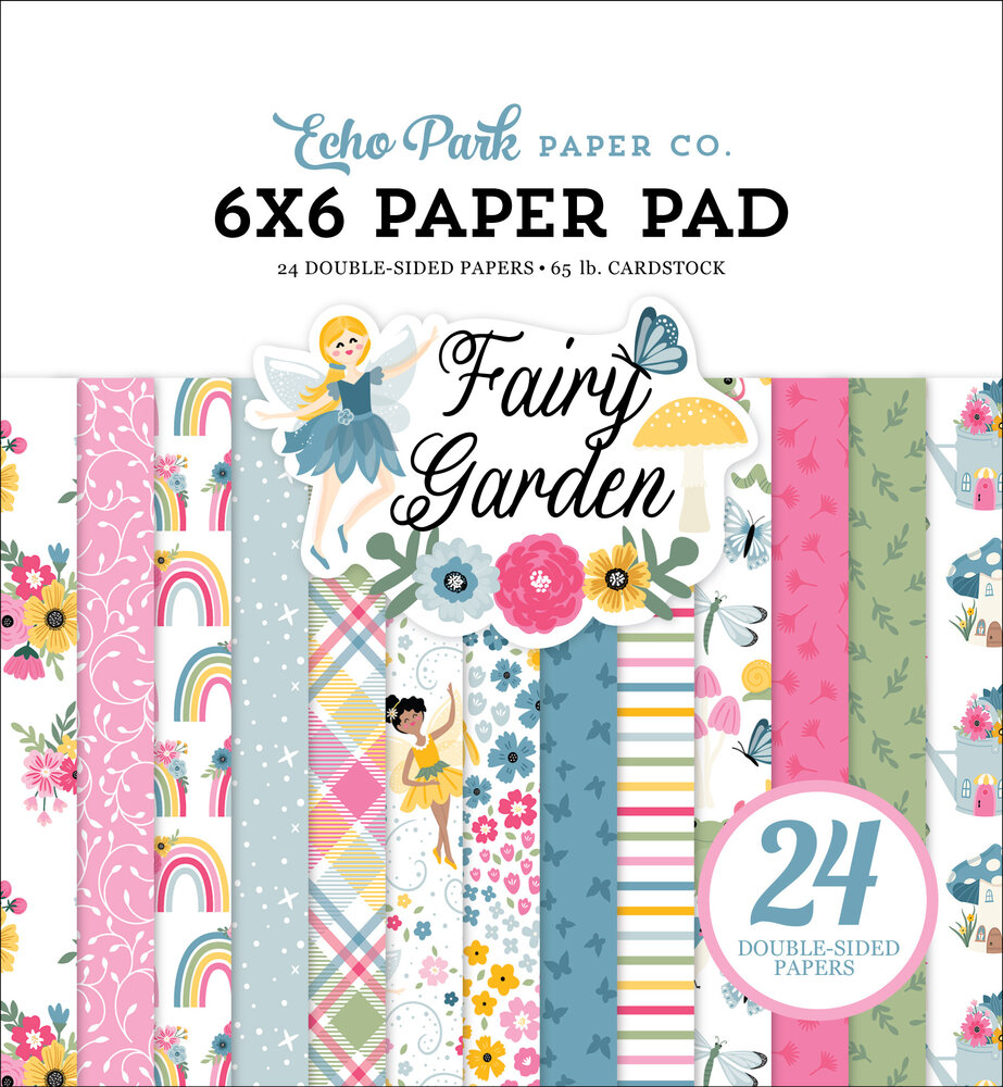 Echo Park Fairy Garden 6x6 Inch Paper Pad (FG338023) (OUTLET)