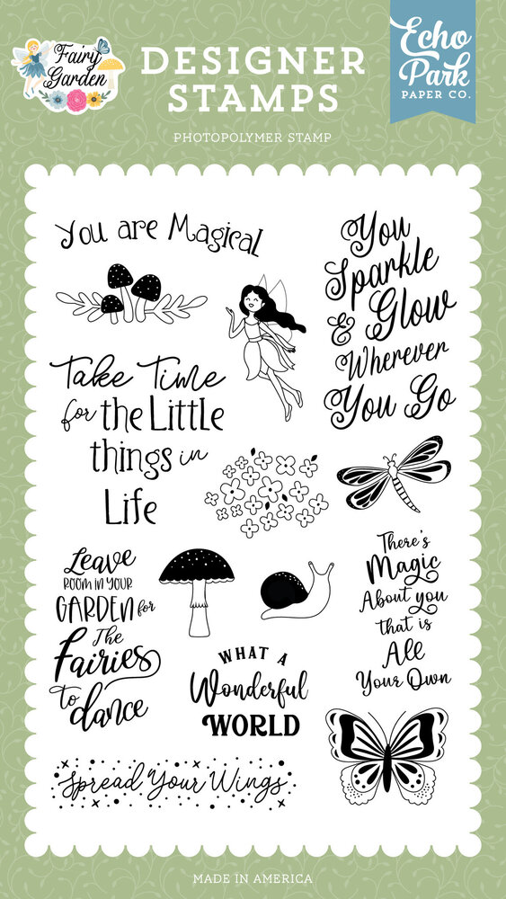 Echo Park Sparkle And Glow Designer Stamps (FG338043) (OUTLET)