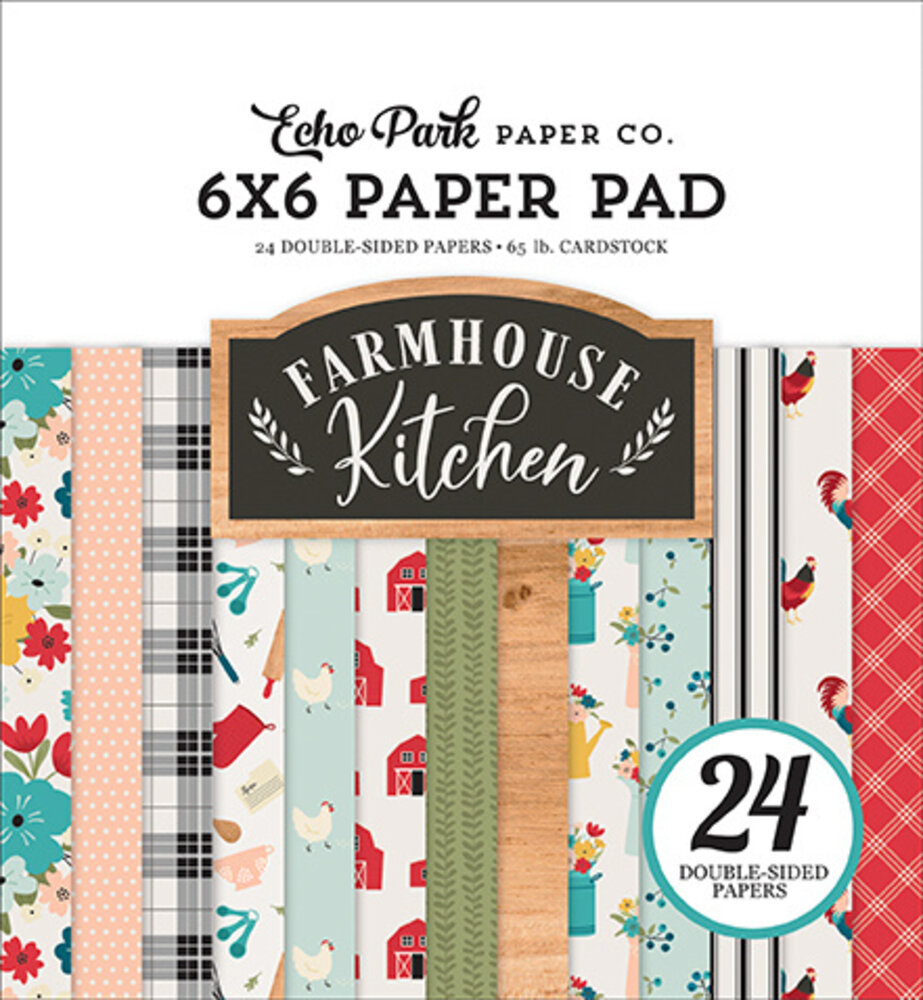 Echo Park Farmhouse Kitchen 6x6 Inch Paper Pad (FK216023) (OUTLET)