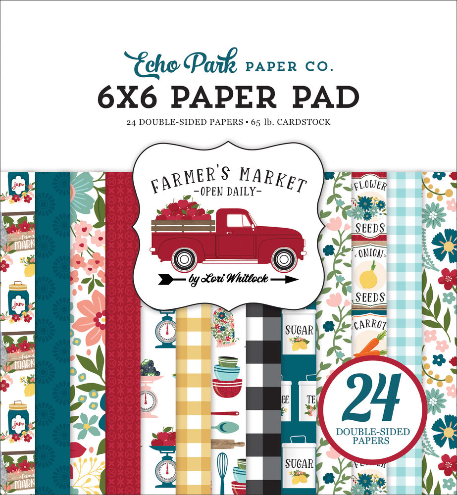 Echo Park Farmer's Market 6x6 Inch Paper Pad (FM248023) (OUTLET)
