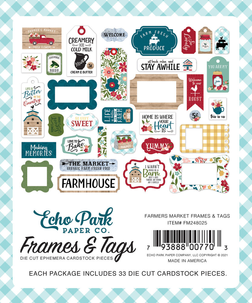 Echo Park Farmer's Market Frames & Tags (FM248025) (OUTLET)
