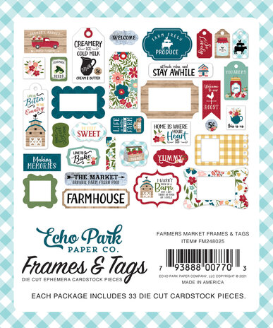 Echo Park Farmer's Market Frames & Tags (FM248025) (OUTLET)