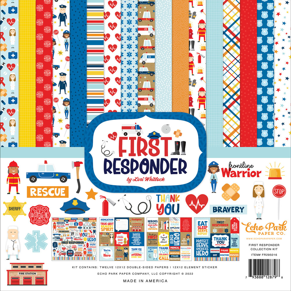 Echo Park First Responder 12x12 Inch Collection Kit (FR295016) (OUTLET)