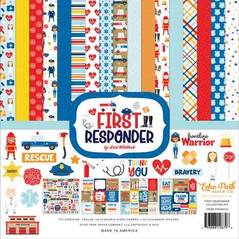 Echo Park First Responder 12x12 Inch Collection Kit (FR295016) (OUTLET)