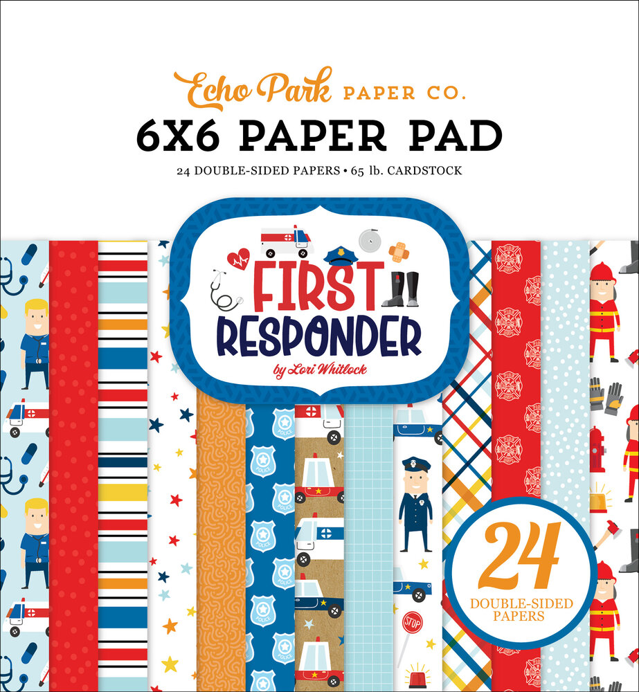 Echo Park First Responder 6x6 Inch Paper Pad (FR295023) (OUTLET)