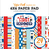 Echo Park First Responder 6x6 Inch Paper Pad (FR295023) (OUTLET)