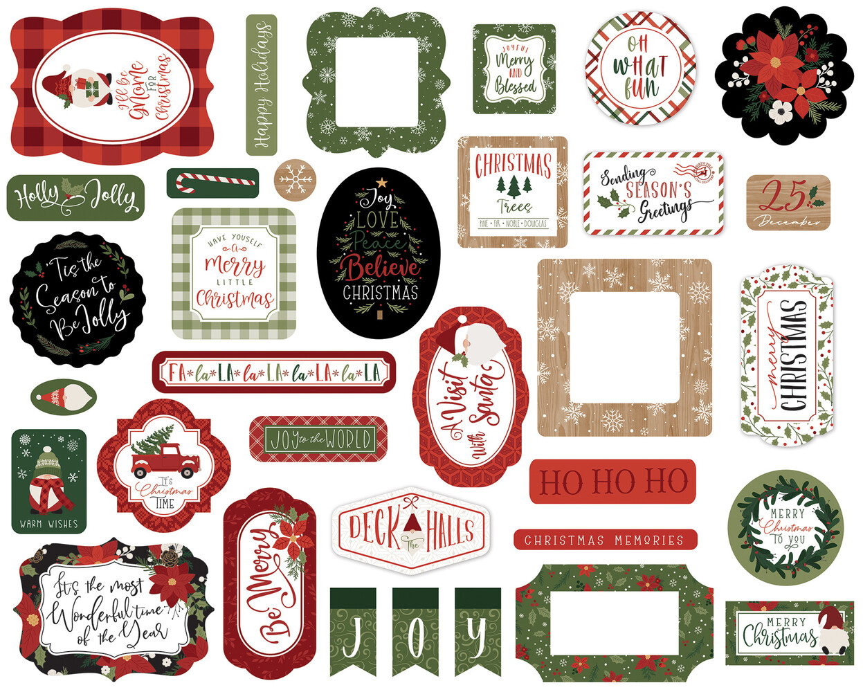 Echo Park Gnome For Christmas Ephemera (GFC290024) (OUTLET)