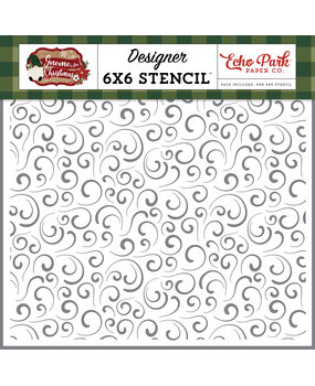 Echo Park Snowy Swirls Stencil (GFC290034) (OUTLET)