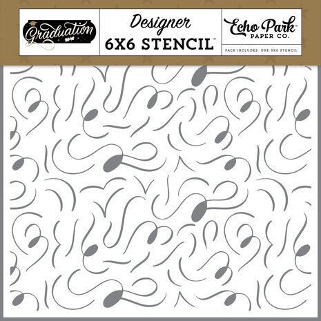 Echo Park Celebration Swirls Designer Stencil (GR298033) (OUTLET)