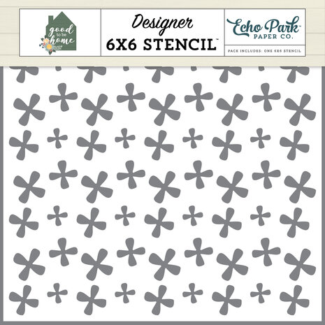 Echo Park Homey Floral Stencil (GTH336035) (OUTLET)
