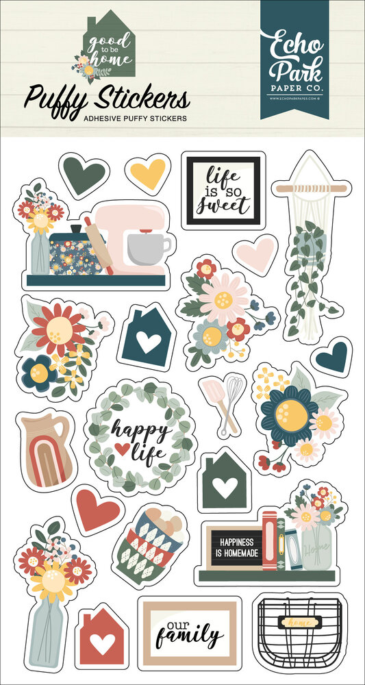Echo Park Good To Be Home Puffy Stickers (GTH336066) (OUTLET)