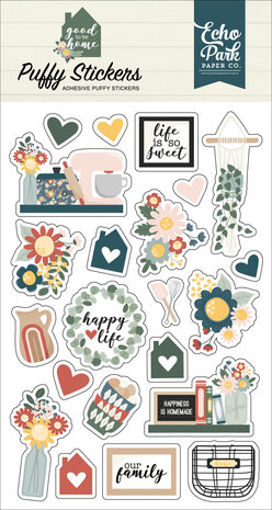Echo Park Good To Be Home Puffy Stickers (GTH336066) (OUTLET)