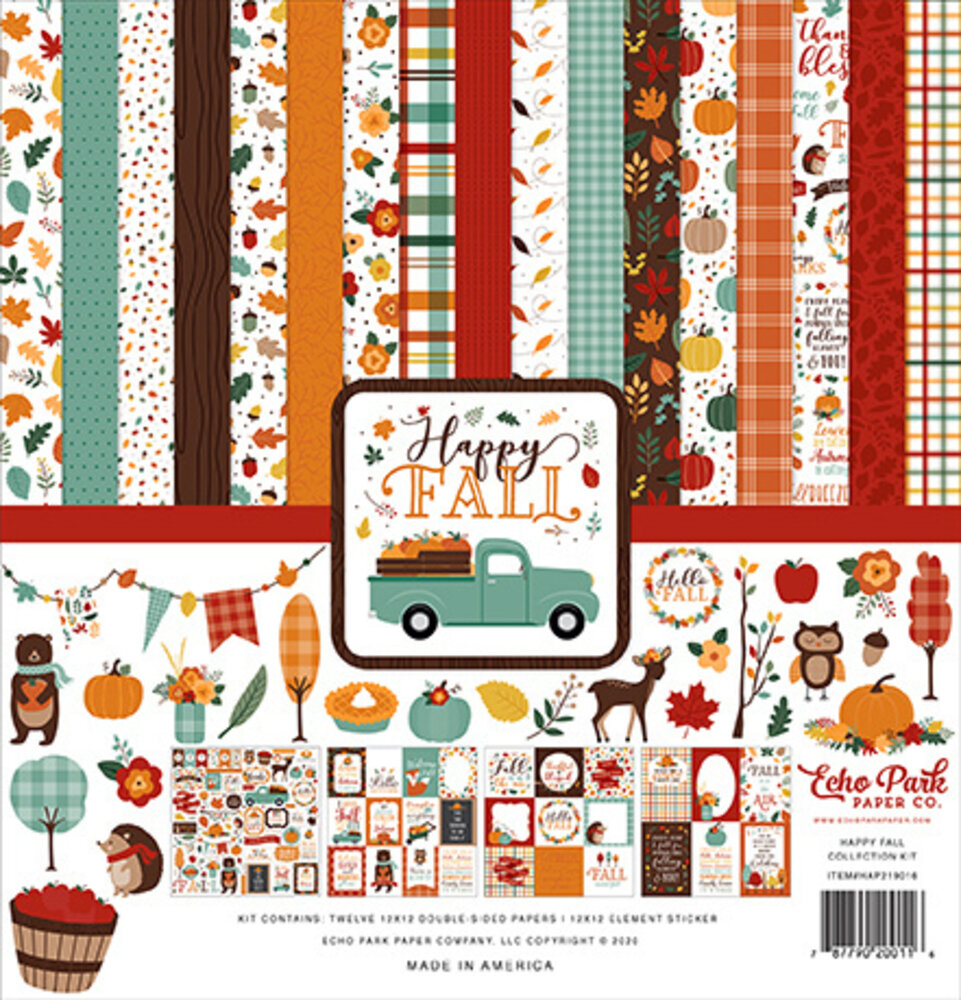 Echo Park Happy Fall 12x12 Inch Collection Kit (HAP219016) (OUTLET)