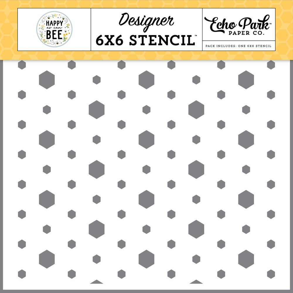 Echo Park Humble Hexagon Stencil (HCB376034) (OUTLET)