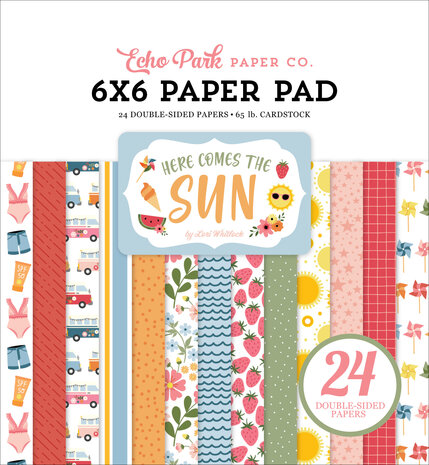 Echo Park Here Comes The Sun 6x6 Inch Paper Pad (HCTS311023) (OUTLET)