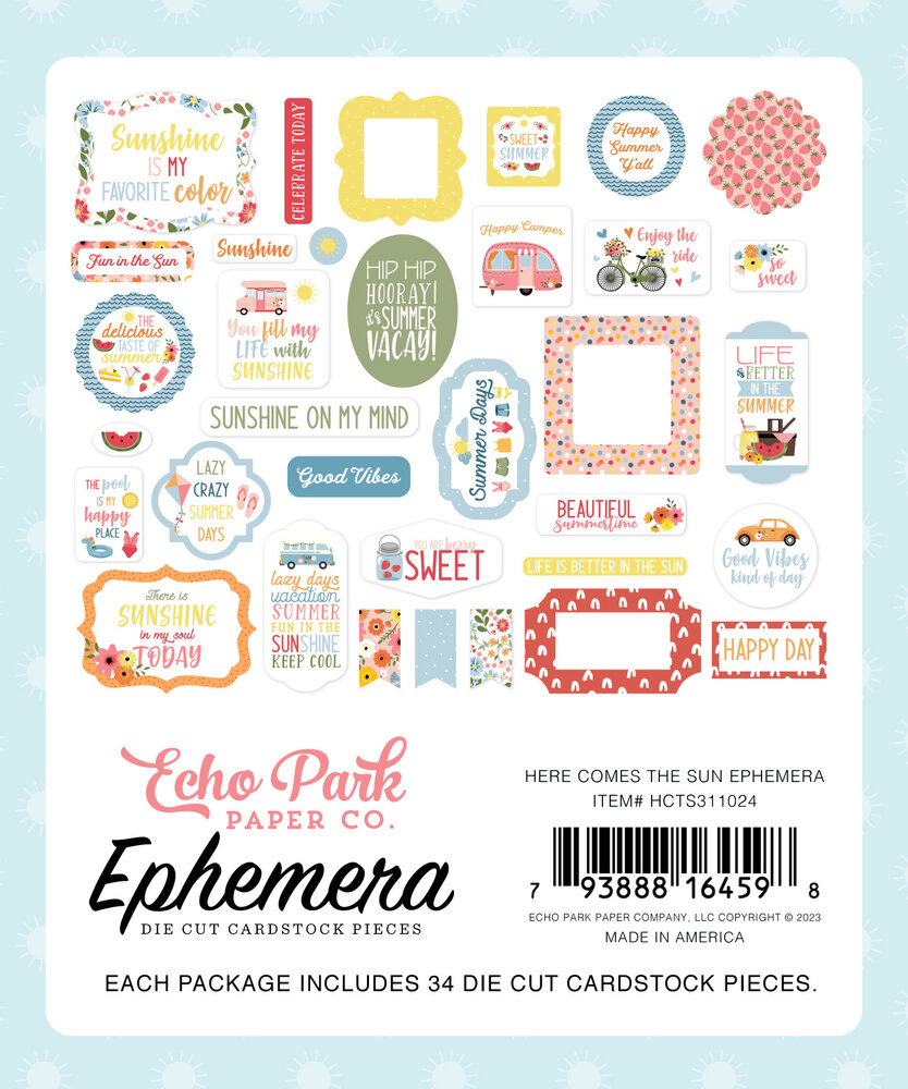 Echo Park Here Comes The Sun Ephemera (HCTS311024) (OUTLET)
