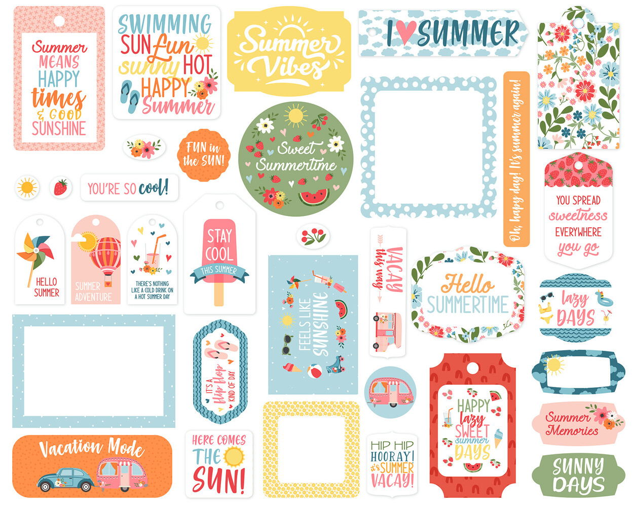 Echo Park Here Comes The Sun Frames & Tags (HCTS311025) (OUTLET)