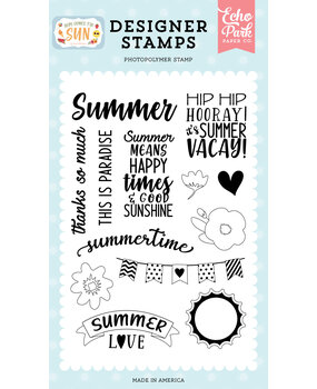 Echo Park Summer Love Designer Stamps (HCTS311044) (OUTLET)