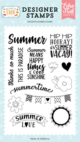 Echo Park Summer Love Designer Stamps (HCTS311044) (OUTLET)