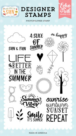 Echo Park Sun And Fun Designer Stamps (HCTS311045) (OUTLET)