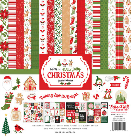 Echo Park Have A Holly Jolly Christmas 12x12 Inch Collection Kit (HJC331016) (OUTLET)