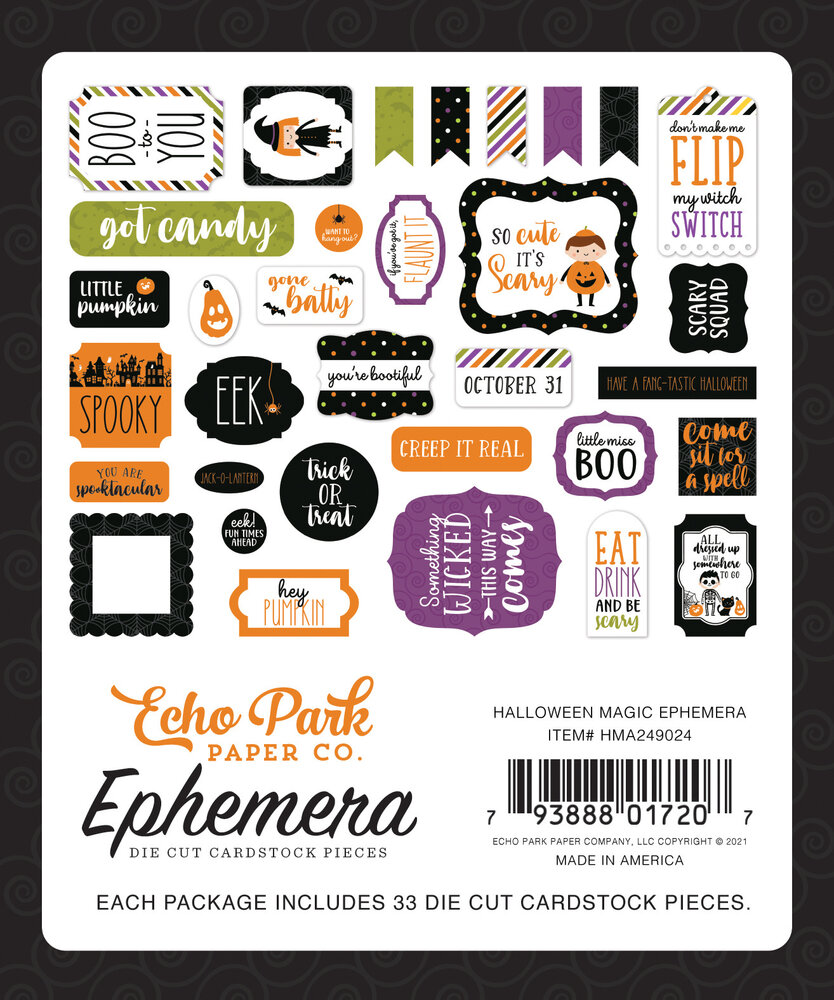 Echo Park Halloween Magic Ephemera (HMA249024) (OUTLET)