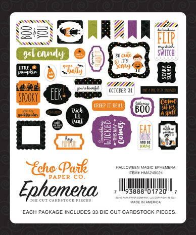 Echo Park Halloween Magic Ephemera (HMA249024) (OUTLET)