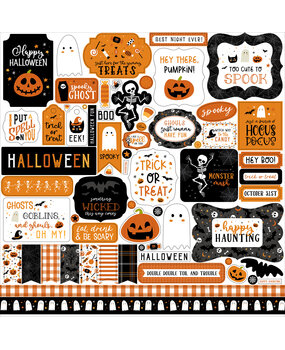 Echo Park Halloween Party 12x12 Inch Element Sticker (HP250014) (OUTLET)