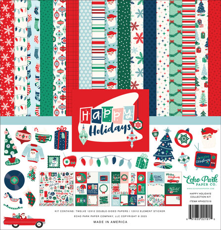 Echo Park Happy Holidays 12x12 Inch Collection Kit (HPH327016) (OUTLET)