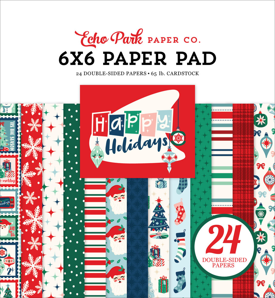 Echo Park Happy Holidays 6x6 Inch Paper Pad (HPH327023) (OUTLET)