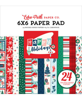 Echo Park Happy Holidays 6x6 Inch Paper Pad (HPH327023) (OUTLET)