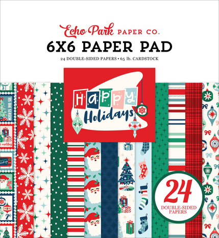 Echo Park Happy Holidays 6x6 Inch Paper Pad (HPH327023) (OUTLET)