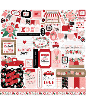 Echo Park Hello Valentine 12x12 Inch Element Sticker (HV261014) (OUTLET)
