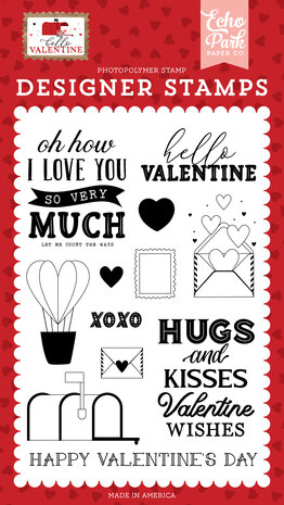 Echo Park Hello Valentine Clear Stamps (HV261040) (OUTLET)