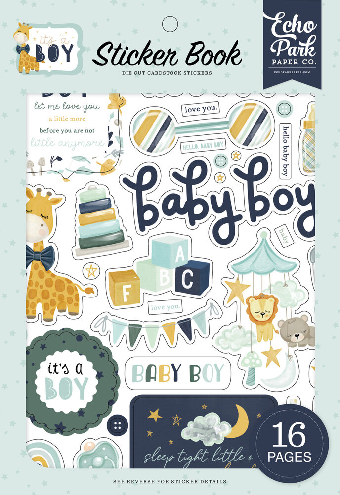 Echo Park It's A Boy Sticker Book (IAB278029) (OUTLET)