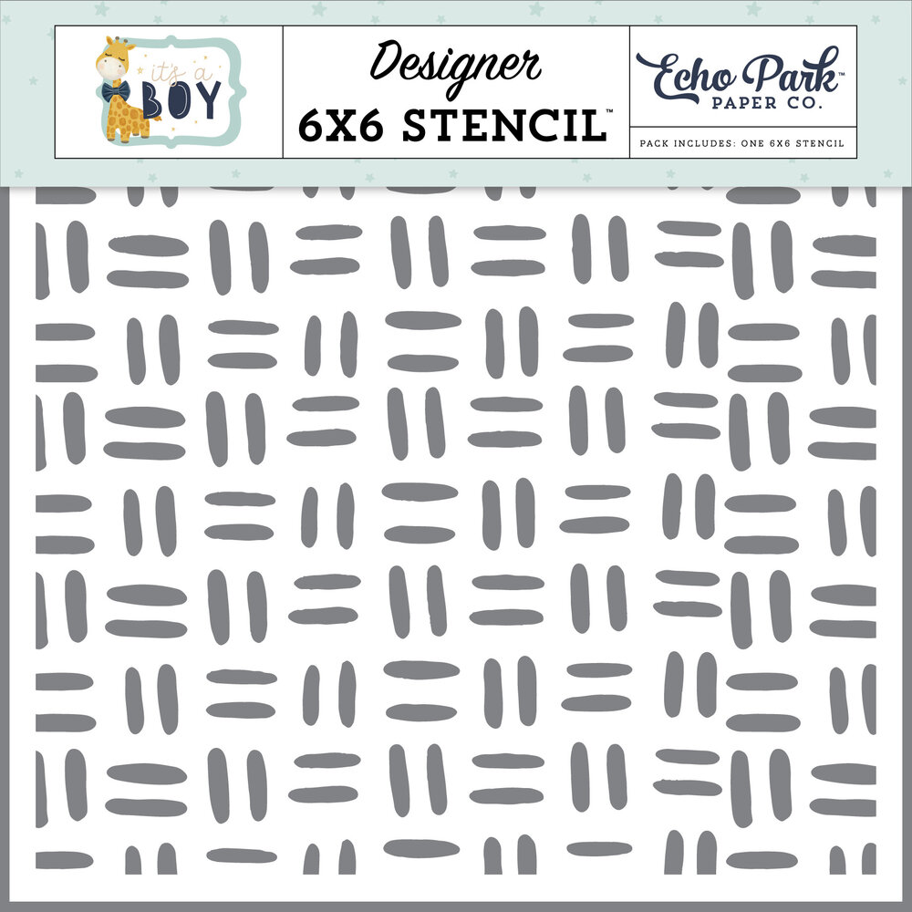 Echo Park Stitched Pattern Stencil (IAB278034) (OUTLET)