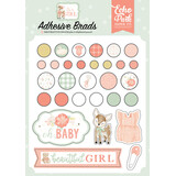 Echo Park It's A Girl Adhesive Brads (IAG277020) (OUTLET)