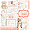 Echo Park It's A Girl Chipboard Accents (IAG277021) (OUTLET)