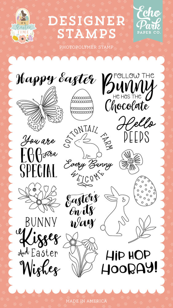 Echo Park Hello Peeps Designer Stamps (IET300044) (OUTLET)