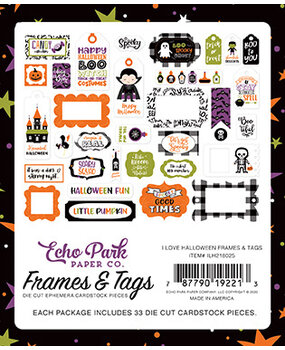 Echo Park I Love Halloween Frames & Tags (ILH218025) (OUTLET)