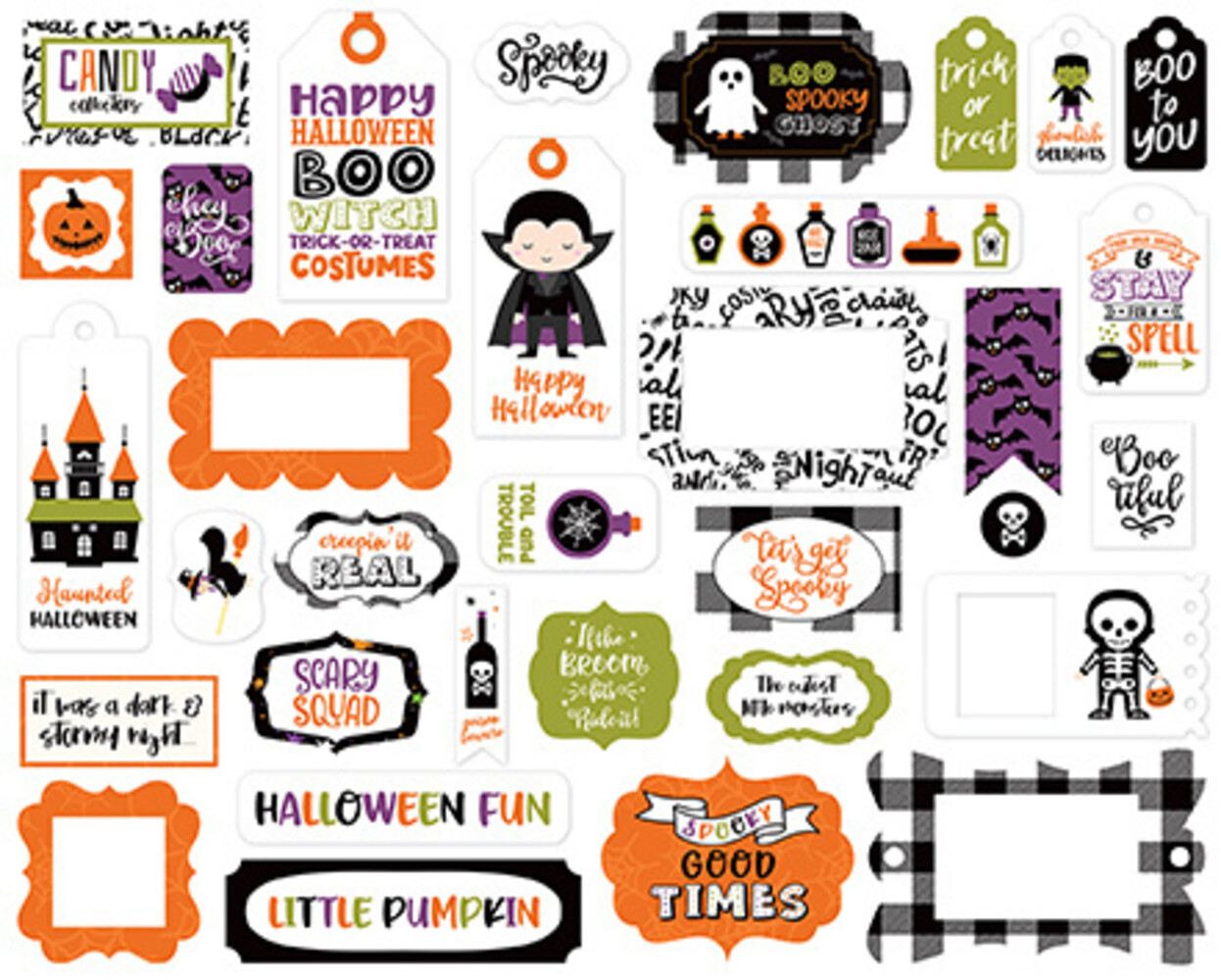 Echo Park I Love Halloween Frames & Tags (ILH218025) (OUTLET)